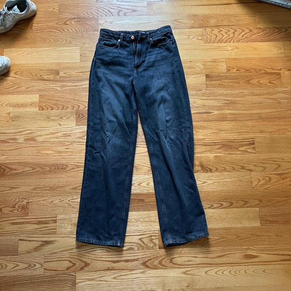 H&M dark gray baggy jeans